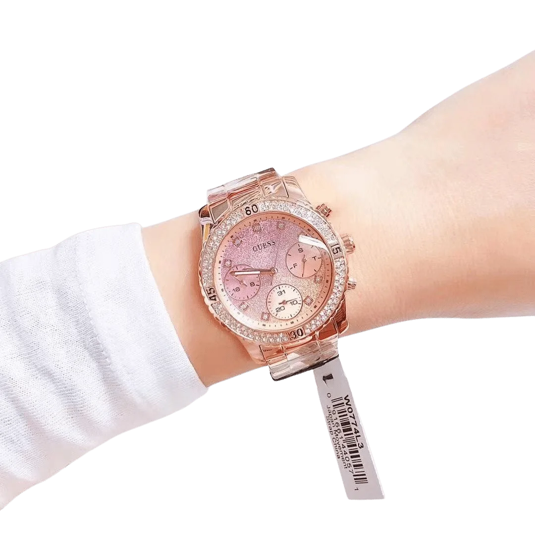 Original Guess Women's Multi Color Dial Stainless Steel Band Watch-W0774L3-38mm-8