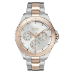 Original Hugo Boss Ladies Silver:Rose Gold Steel Bracelet Watch 1502446-40mm-1