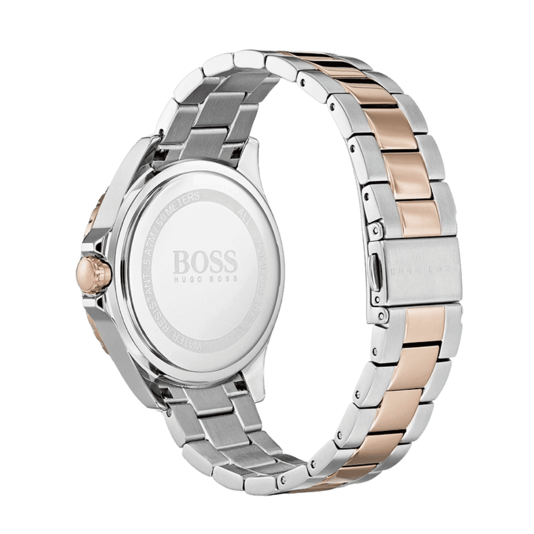 Original Hugo Boss Ladies Silver:Rose Gold Steel Bracelet Watch 1502446-40mm-2 Original Hugo Boss Ladies Silver:Rose Gold Steel Bracelet Watch 1502446-40mm-2