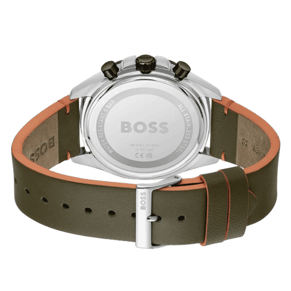 Original Hugo Boss Men Watch Cloud 1514018 Green Strap-3