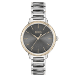 Original Hugo Boss Signature Chronograph Analog Grey Dial Women's Watch-1502569-34mm-1