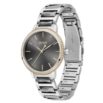 Original Hugo Boss Signature Chronograph Analog Grey Dial Women's Watch-1502569-34mm-2