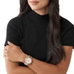 Original Michael Kors Women’s Analogue Quartz Watch with Nylon Strap MK6935, Pink Strap – Water Resistant -1