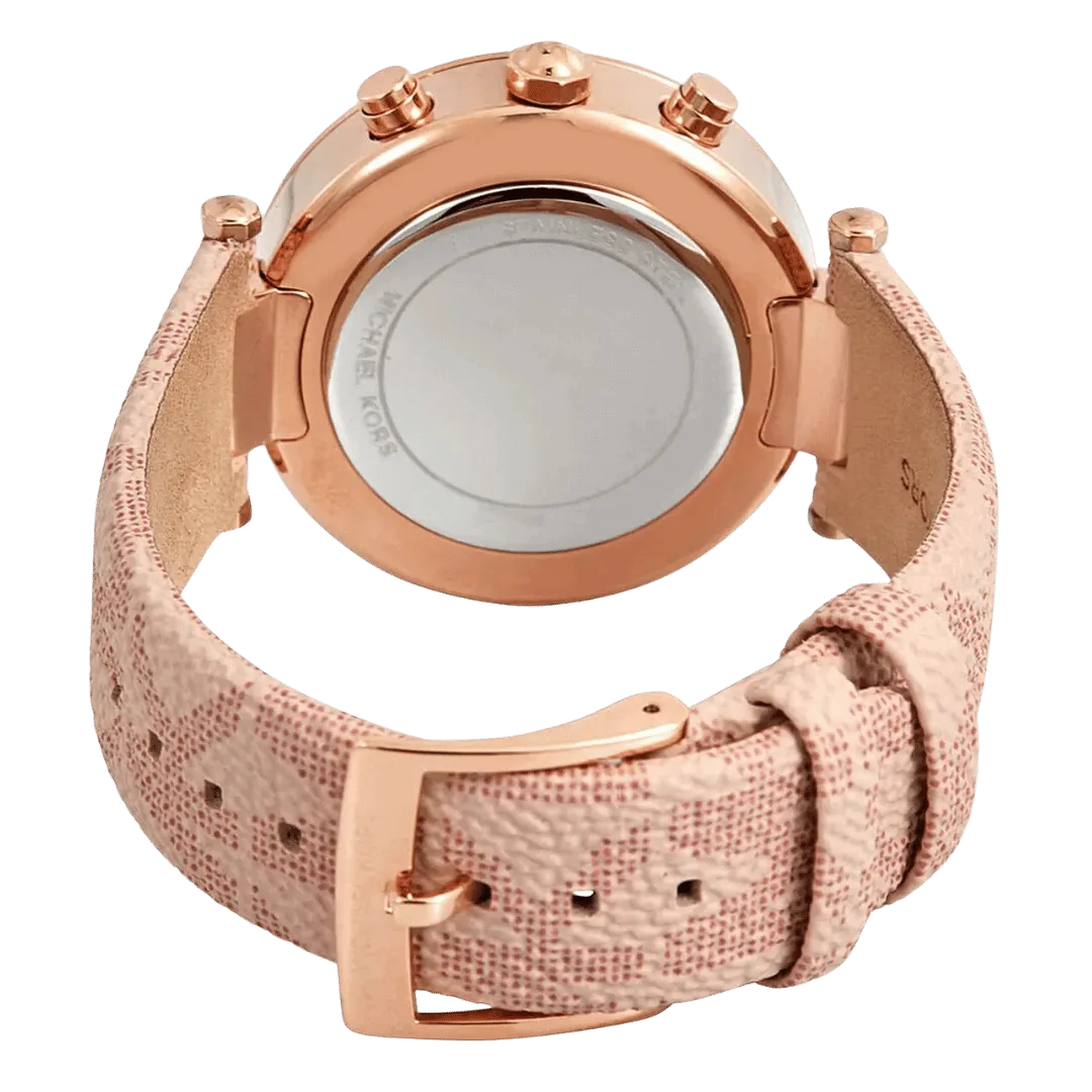 Original Michael Kors Women's Analogue Quartz Watch with Nylon Strap MK6935 Pink Strap-Water Resistant-39mm-6