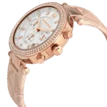 Original Michael Kors Women’s Analogue Quartz Watch with Nylon Strap MK6935, Pink Strap – Water Resistant -1