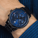 Original Tommy Hilfiger 1791633 Stainless Steel Round Analog Water Resistant Watch for Men-Black-1