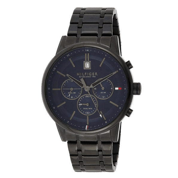 Original Tommy Hilfiger 1791633 Stainless Steel Round Analog Water Resistant Watch for Men-Black-2