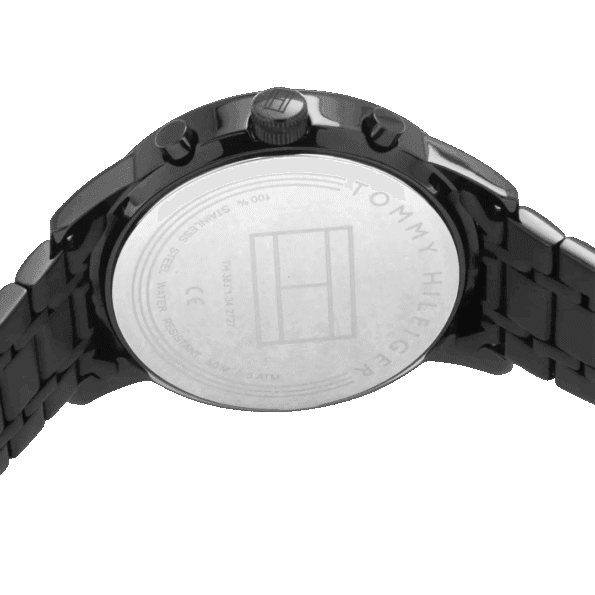Original Tommy Hilfiger 1791633 Stainless Steel Round Analog Water Resistant Watch for Men-Black-6