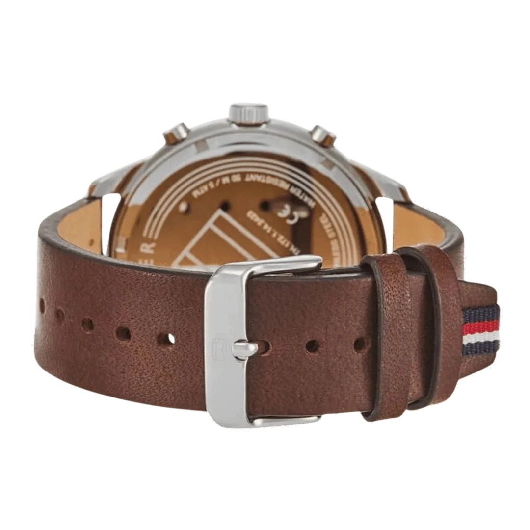 Original Tommy Hilfiger Analogue Multifunction Quartz Watch for Men with Brown Leather Strap-1791487-3 Original Tommy Hilfiger Analogue Multifunction Quartz Watch for Men with Brown Leather Strap-1791487-3