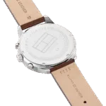 Original Tommy Hilfiger Analogue Multifunction Quartz Watch for Men with Brown Leather Strap-1791487-1