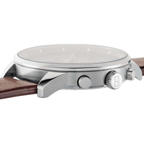 Original Tommy Hilfiger Analogue Multifunction Quartz Watch for Men with Brown Leather Strap-1791487-5
