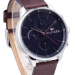 Original Tommy Hilfiger Analogue Multifunction Quartz Watch for Men with Brown Leather Strap-1791487-1