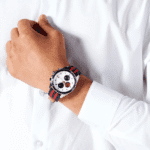 Original Tommy Hilfiger Analogue Multifunction Quartz Watch for Men with Red and Blue Nylon Strap-1792035-1