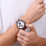 Original Tommy Hilfiger Analogue Multifunction Quartz Watch for Men with Red and Blue Nylon Strap-1792035-1