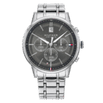 Original Tommy Hilfiger Analogue Multifunction Quartz Watch for Men with Silver Stainless Steel Bracelet-1791632-1