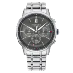 Original Tommy Hilfiger Analogue Multifunction Quartz Watch for Men with Silver Stainless Steel Bracelet-1791632-1