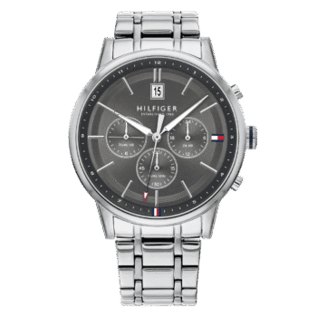 Original Tommy Hilfiger Analogue Multifunction Quartz Watch for Men with Silver Stainless Steel Bracelet-1791632-1