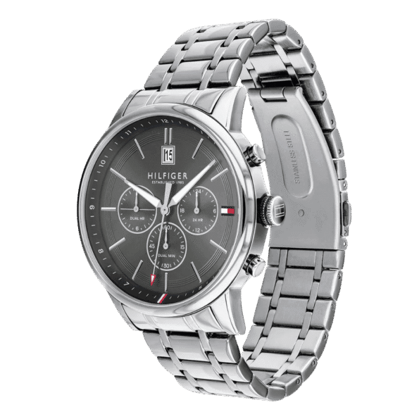 Original Tommy Hilfiger Analogue Multifunction Quartz Watch for Men with Silver Stainless Steel Bracelet-1791632-2