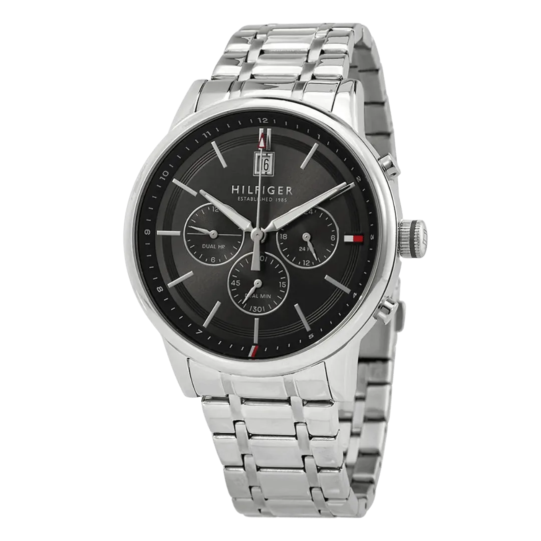 Original Tommy Hilfiger Analogue Multifunction Quartz Watch for Men with Silver Stainless Steel Bracelet-1791632-4 Original Tommy Hilfiger Analogue Multifunction Quartz Watch for Men with Silver Stainless Steel Bracelet-1791632-4