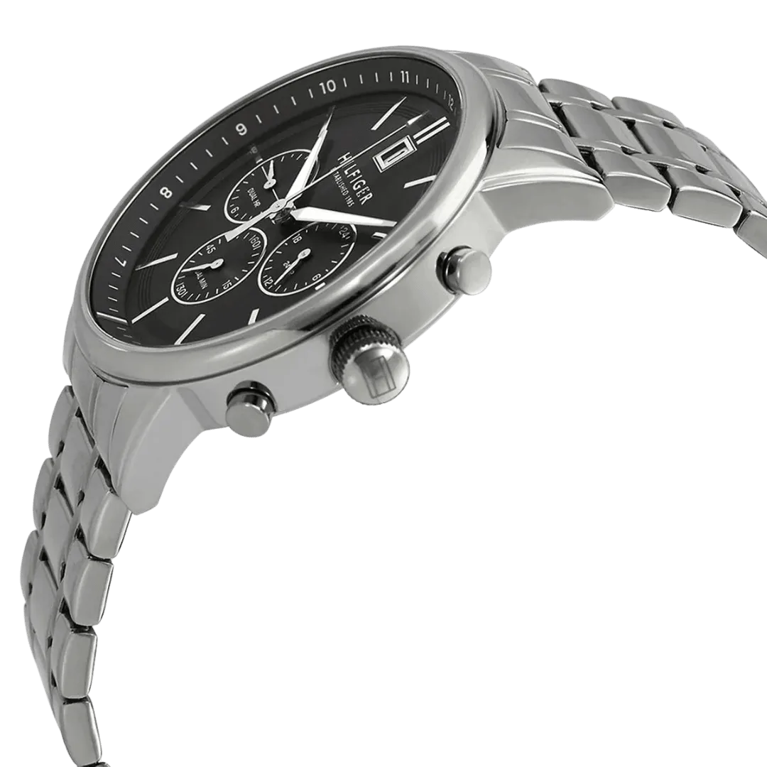 Original Tommy Hilfiger Analogue Multifunction Quartz Watch for Men with Silver Stainless Steel Bracelet-1791632-6 Original Tommy Hilfiger Analogue Multifunction Quartz Watch for Men with Silver Stainless Steel Bracelet-1791632-6