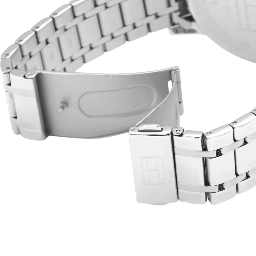 Original Tommy Hilfiger Analogue Multifunction Quartz Watch for Men with Silver Stainless Steel Bracelet-1791632-7 Original Tommy Hilfiger Analogue Multifunction Quartz Watch for Men with Silver Stainless Steel Bracelet-1791632-7