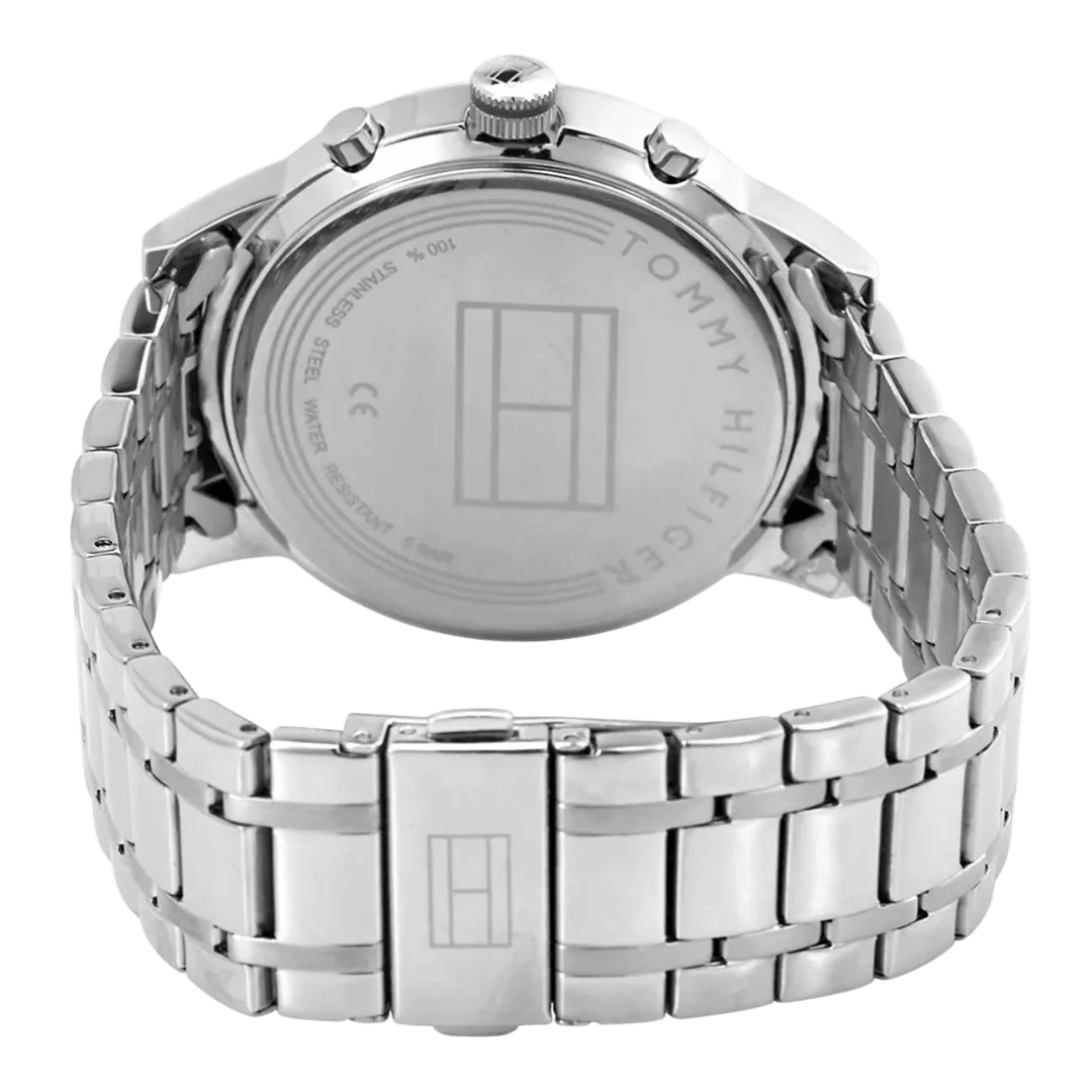 Original Tommy Hilfiger Analogue Multifunction Quartz Watch for Men with Silver Stainless Steel Bracelet-1791632-8 Original Tommy Hilfiger Analogue Multifunction Quartz Watch for Men with Silver Stainless Steel Bracelet-1791632-8
