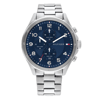Original Tommy Hilfiger Analogue Multifunction Quartz Watch for Men with Silver Stainless Steel Bracelet-1792007-1