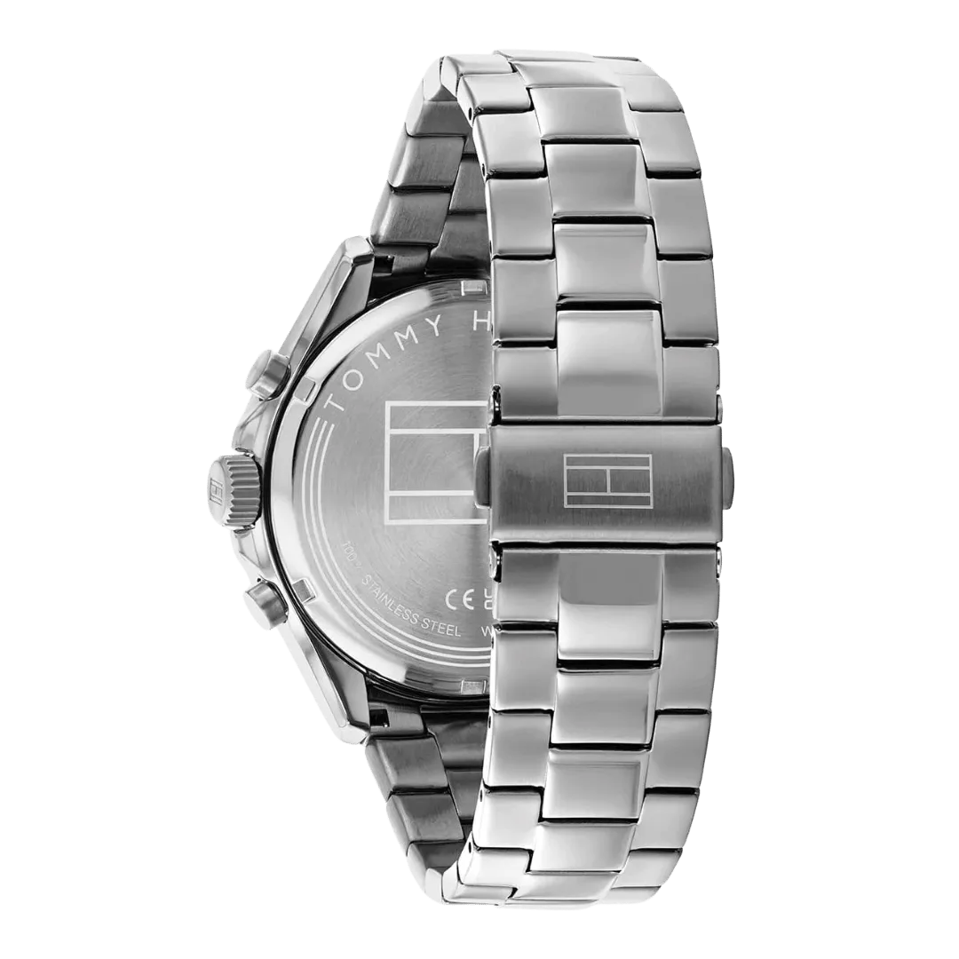 Original Tommy Hilfiger Analogue Multifunction Quartz Watch for Men with Silver Stainless Steel Bracelet-1792007-3 Original Tommy Hilfiger Analogue Multifunction Quartz Watch for Men with Silver Stainless Steel Bracelet-1792007-3