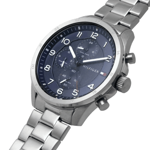 Original Tommy Hilfiger Analogue Multifunction Quartz Watch for Men with Silver Stainless Steel Bracelet-1792007-4