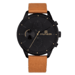 Original Tommy Hilfiger Analogue Multifunction Quartz Watch for men with Brown Leather strap-1791486-1