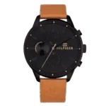 Original Tommy Hilfiger Analogue Multifunction Quartz Watch for men with Brown Leather strap-1791486-1