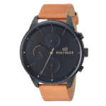 Original Tommy Hilfiger Analogue Multifunction Quartz Watch for men with Brown Leather strap-1791486-1