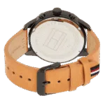Original Tommy Hilfiger Analogue Multifunction Quartz Watch for men with Brown Leather strap-1791486-1