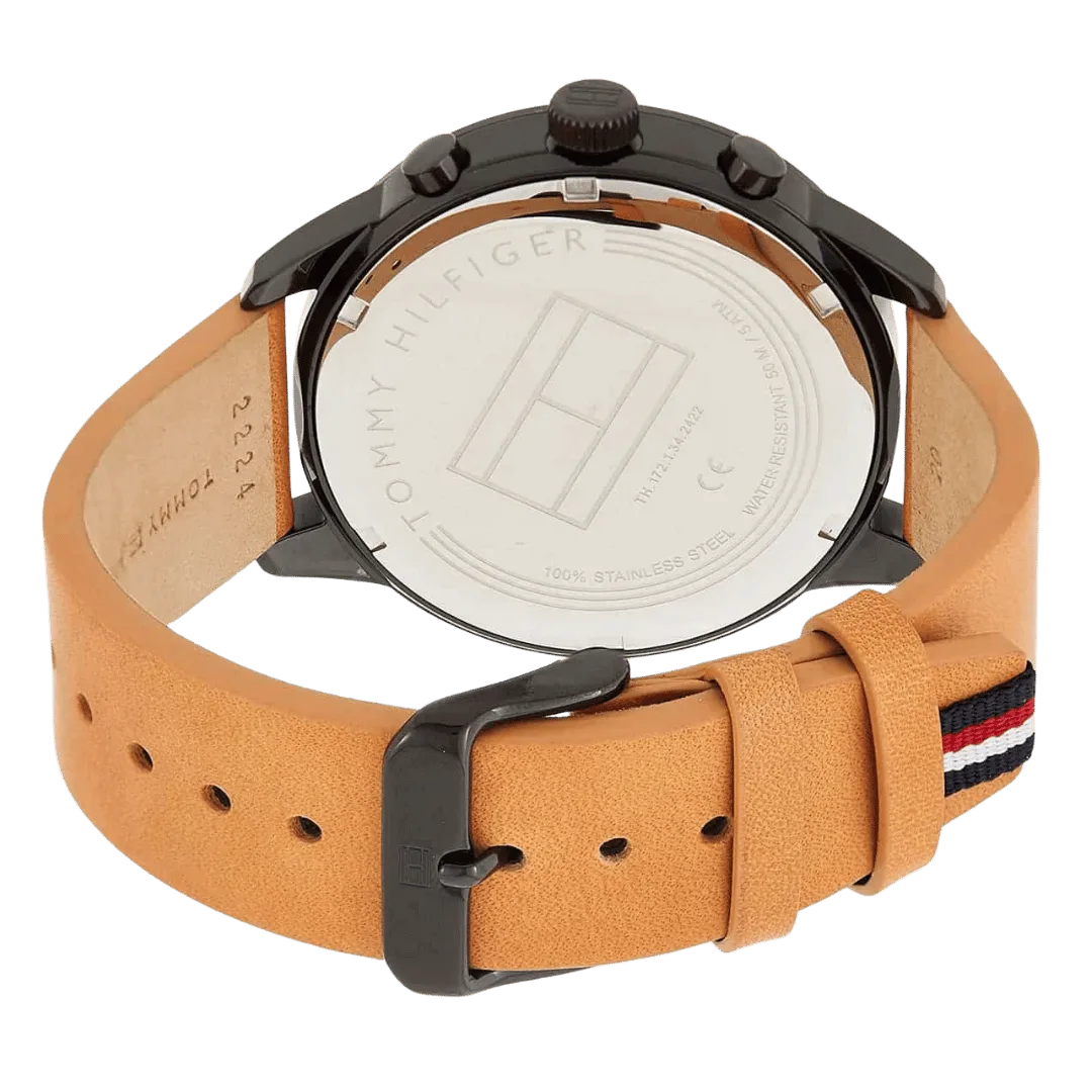 Original Tommy Hilfiger Analogue Multifunction Quartz Watch for men with Brown Leather strap-1791486-3 Original Tommy Hilfiger Analogue Multifunction Quartz Watch for men with Brown Leather strap-1791486-3