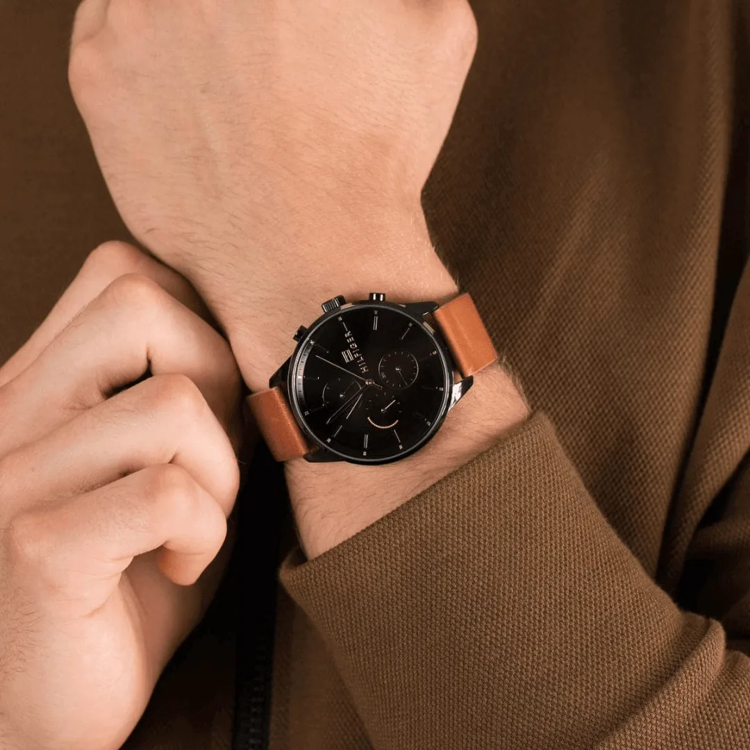 Original Tommy Hilfiger Analogue Multifunction Quartz Watch for men with Brown Leather strap-1791486-7 Original Tommy Hilfiger Analogue Multifunction Quartz Watch for men with Brown Leather strap-1791486-7