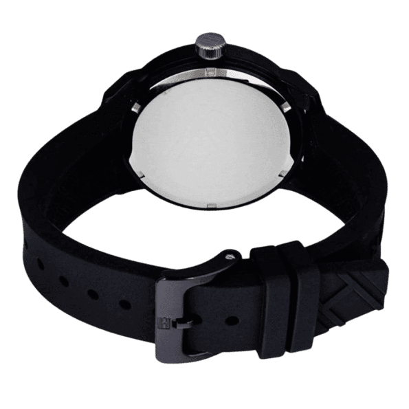 Original Tommy Hilfiger Denim Men's Black Dial Silicone Band Watch Black-1791483-44mm-6