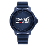 Original Tommy Hilfiger Men’s Analog Quartz Watch with Blue Silicone Strap 1792000-45mm-1