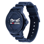 Original Tommy Hilfiger Men’s Analog Quartz Watch with Blue Silicone Strap 1792000-45mm-1