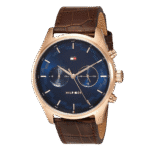 Original Tommy Hilfiger Men’s Analog Quartz Watch with Leather Strap 1710423 Blue strap-1