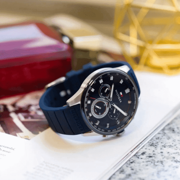 Original Tommy Hilfiger Men's Analog Quartz Watch with Silicone Strap 1791970-7