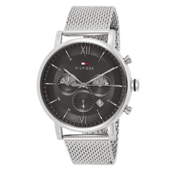 Original Tommy Hilfiger Men's Analogue Quartz Watch with Stainless Steel Strap 1710396 Silver strap-2