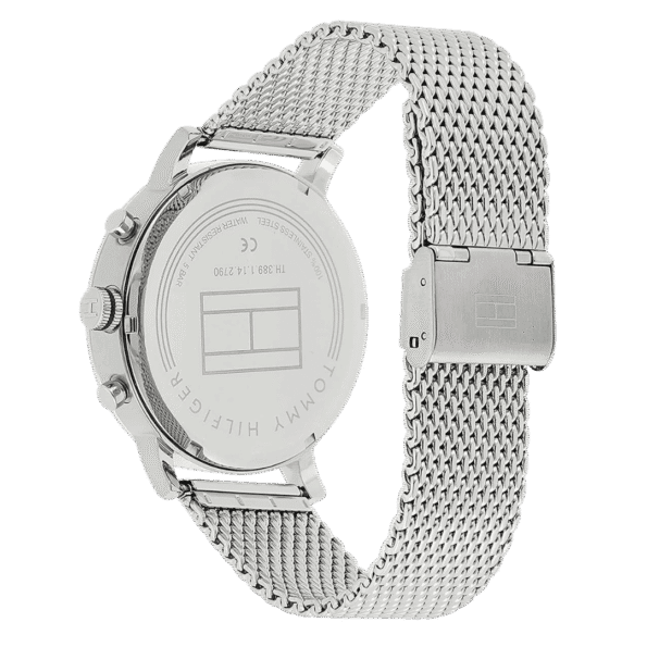 Original Tommy Hilfiger Men's Analogue Quartz Watch with Stainless Steel Strap 1710396 Silver strap-5