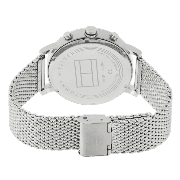 Original Tommy Hilfiger Men's Analogue Quartz Watch with Stainless Steel Strap 1710396 Silver strap-6