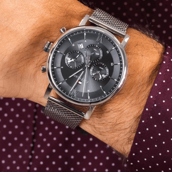 Original Tommy Hilfiger Men's Analogue Quartz Watch with Stainless Steel Strap 1710396 Silver strap-8