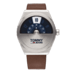 Original Tommy Hilfiger Men's Leather Analog Wrist Watch 1791772-Brown Strap with Blue Dial-42mm-1