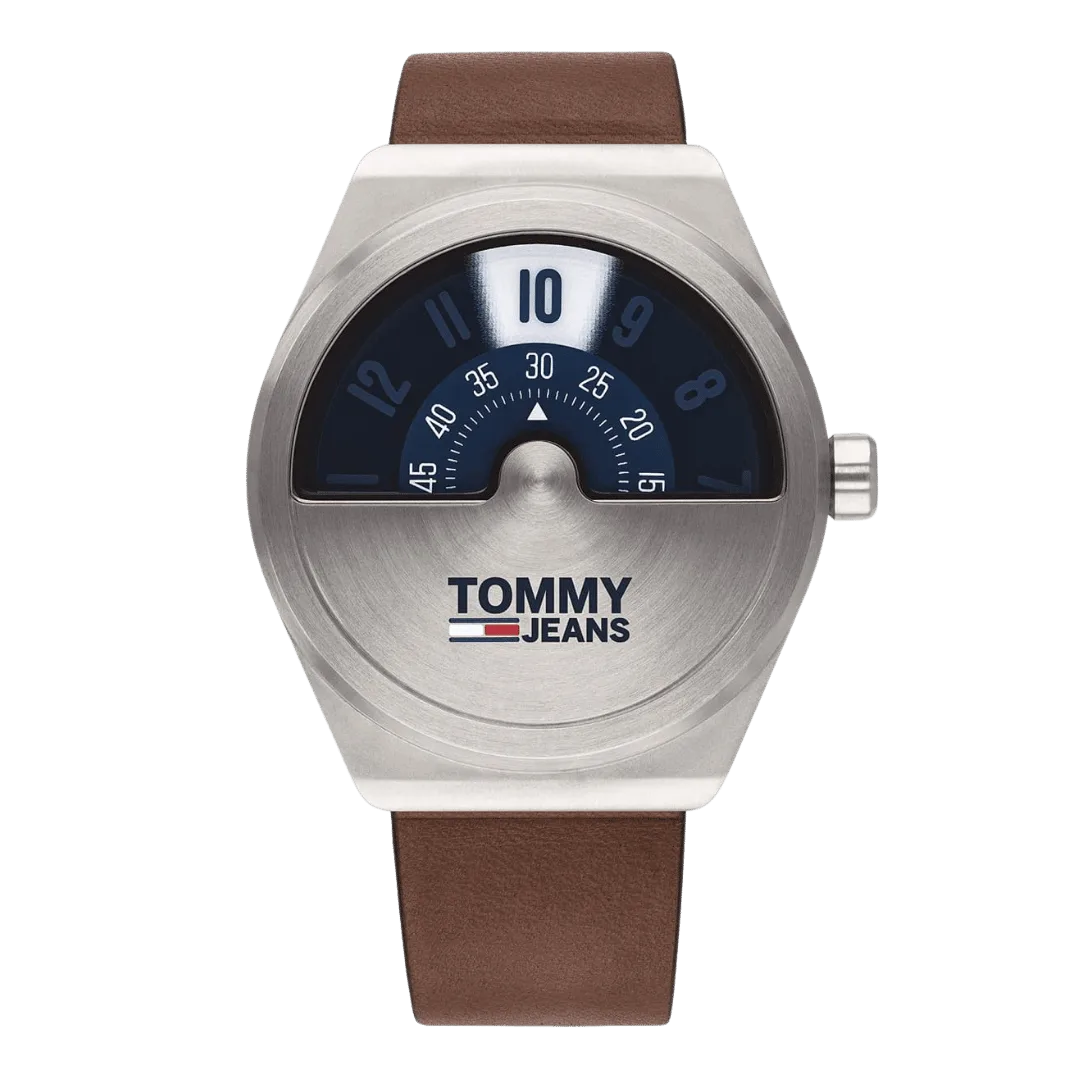 Original Tommy Hilfiger Men's Leather Analog Wrist Watch 1791772-Brown Strap with Blue Dial-42mm-1 Original Tommy Hilfiger Men's Leather Analog Wrist Watch 1791772-Brown Strap with Blue Dial-42mm-1