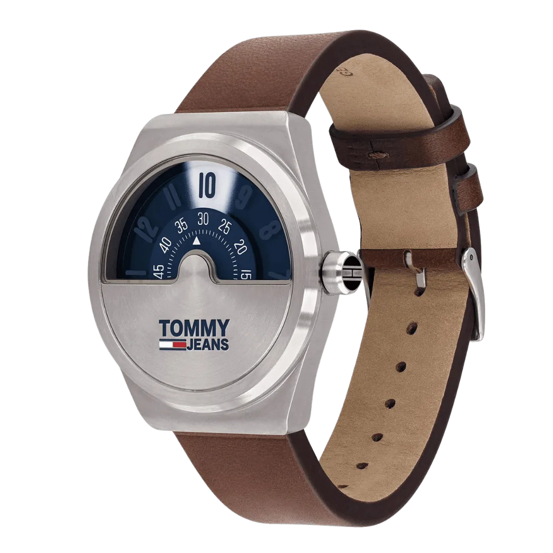 Original Tommy Hilfiger Men's Leather Analog Wrist Watch 1791772-Brown Strap with Blue Dial-42mm-3 Original Tommy Hilfiger Men's Leather Analog Wrist Watch 1791772-Brown Strap with Blue Dial-42mm-3