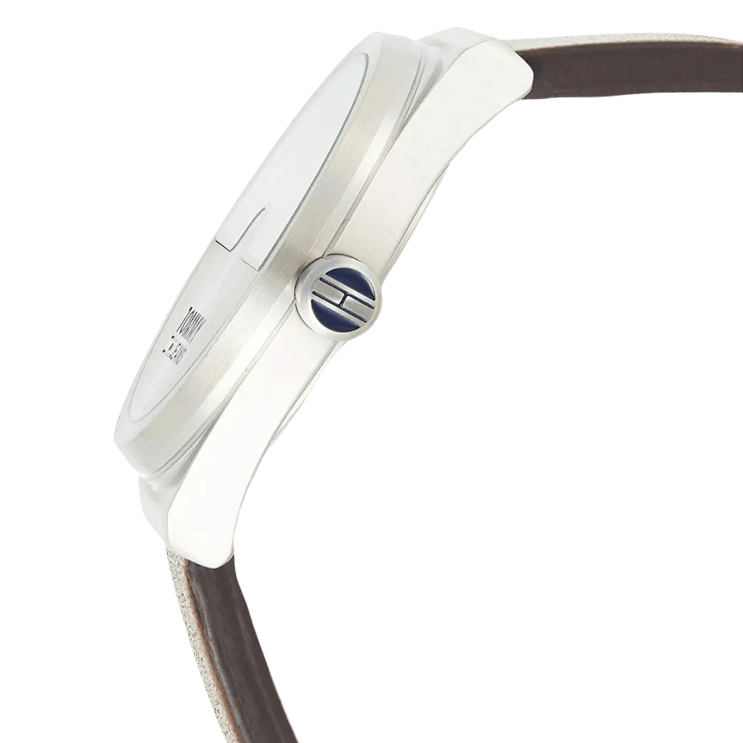 Original Tommy Hilfiger Men's Leather Analog Wrist Watch 1791772-Brown Strap with Blue Dial-42mm-4 Original Tommy Hilfiger Men's Leather Analog Wrist Watch 1791772-Brown Strap with Blue Dial-42mm-4