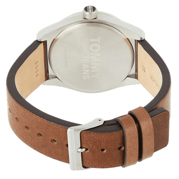 Original Tommy Hilfiger Men's Leather Analog Wrist Watch 1791772-Brown Strap with Blue Dial-42mm-5