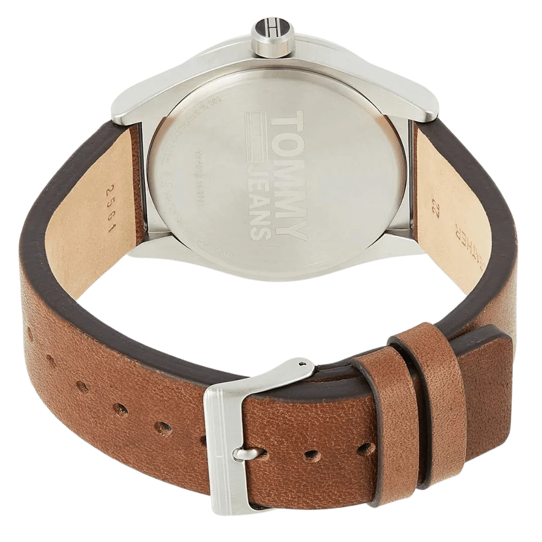 Original Tommy Hilfiger Men's Leather Analog Wrist Watch 1791772-Brown Strap with Blue Dial-42mm-5 Original Tommy Hilfiger Men's Leather Analog Wrist Watch 1791772-Brown Strap with Blue Dial-42mm-5